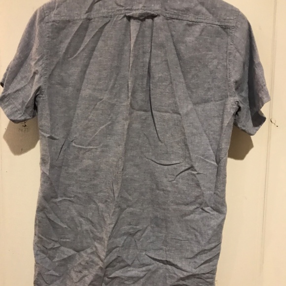 Anian Blue Short Sleeve Chambray Shirt - Picture 4 of 5